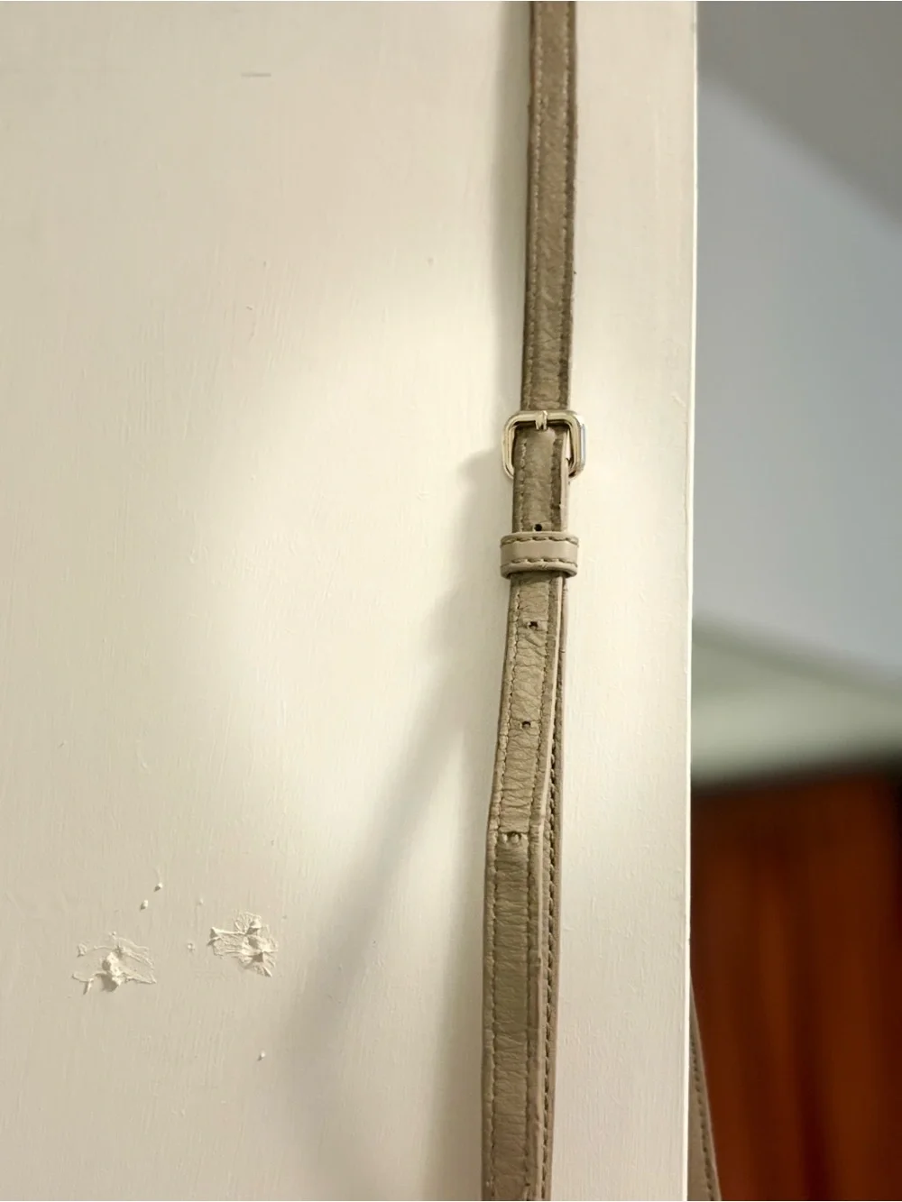 Kate Spade Beige Pebbled Leather Zipper Crossbody Bag Shoulder Purse